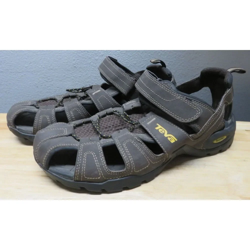 Teva Forebay Fisherman‎ Sport Hiking Sandals Brown ShocPad 1001116 Mens Size 11
